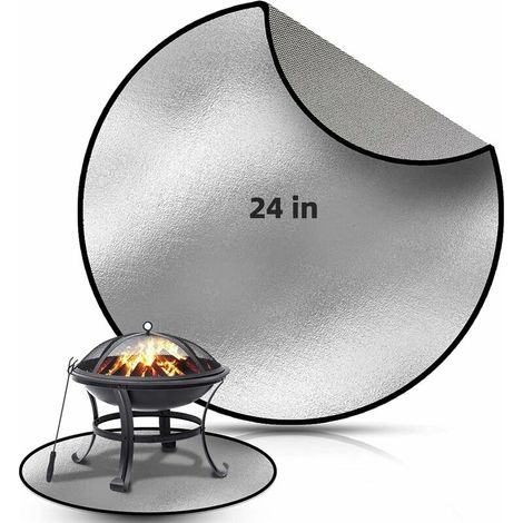 Tapis de feu de 61 cm, tapis de foyer pour poêle à bois, tapis de foyer pour barbecue, tapis de foyer ignifuge (1/4)