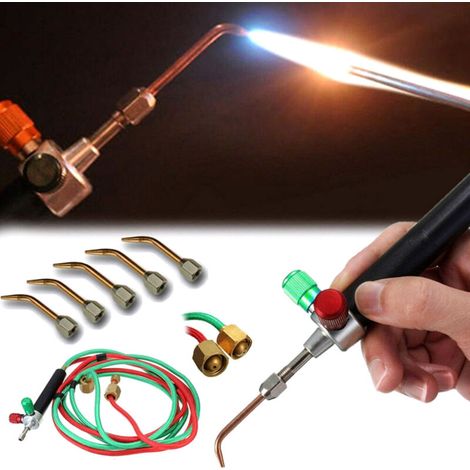 Mini chalumeau à gaz pour bijoux, soudage, brasage, découpe et soudure, avec embouts interchangeables