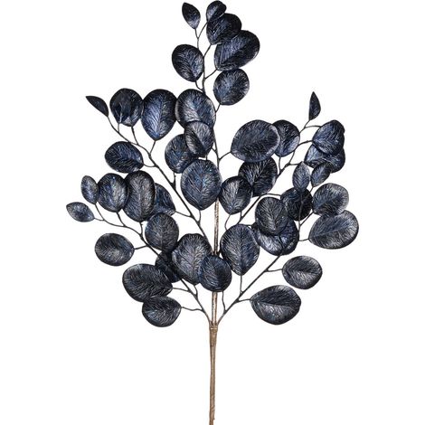 Ramo decorativo color nero e blu per decorazioni e composizioni di fiori h 68.5 cm