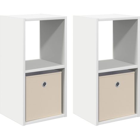 Maison Exclusive - Nachttisch 2 pcs Weiß 30,5 x 27 x 59,5 cm Holz