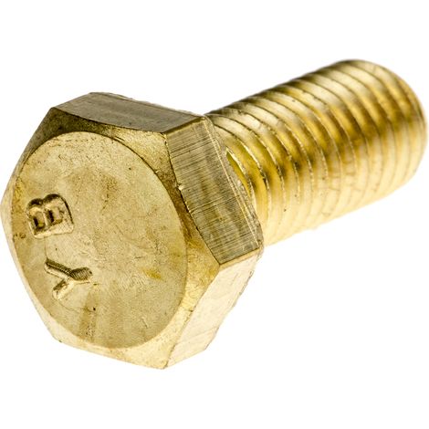 Vis à tête hexagonale, Laiton Brut, M8 x 20mm ( Prix pour Sachet de 50 ) (1/2)