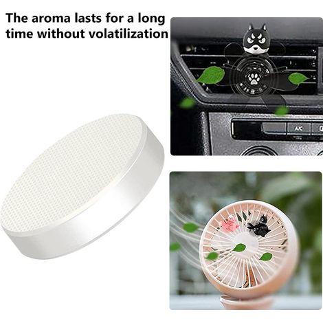 Packung mit 10 nachfüllbaren Auto-Lufterfrischertabletten, Lüftungsschlitzclips, Duftrichtungen Pfirsich, Grüner Tee, Lavendel, Dufttabletten für Auto-Luftverteiler. (1/5)