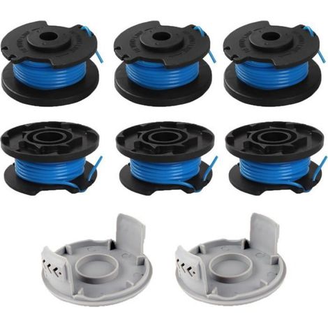 Lot 6 Bobine fil débroussailleuse, Nylon ABS 1,65 mm, Compatible Ryobi One+, 3,3 m, Jardin pelouse (1/5)