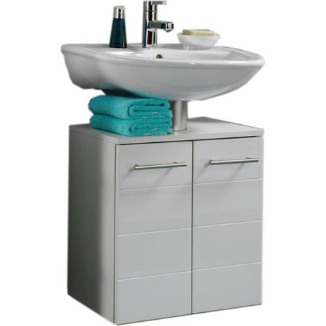 Waschbeckenschrank ATLANTA-03, Hochglanz weiß, B x H x T ca.: 50 x 53 x 34cm (1/2)