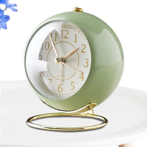 Schlafzimmerwecker im europäischen Retro-Stil, lauter Alarm mit Nachtlicht, batteriebetrieben, gut lesbar, kompakte Größe für den Nachttisch, ideal für Kinder, Senioren und (1/5)