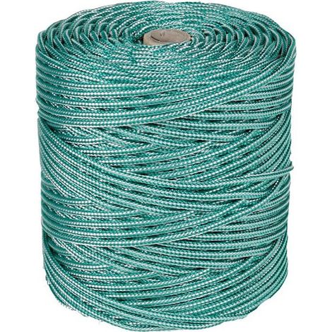 CORDA PES CON ANIMA 4MM VERDE/BIANCO