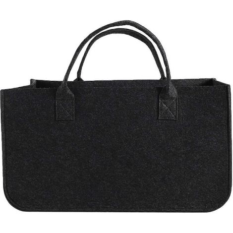 Sac de rangement en feutre grande capacité, sac de courses décontracté, panier à fruits et légumes, panier de rangement pour jouets, panier de rangement pour vêtements (1/5)