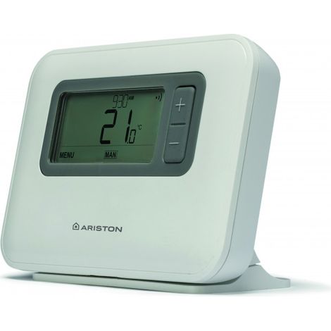 Thermostat ON/OFF programmable filaire classe IV à piles, régulation PID - ARISTON - 3319483 (1/2)