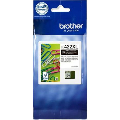 Brother LC422XL Schwarze Hochkapazitätstintenkartusche 60 ml 3150 Seiten