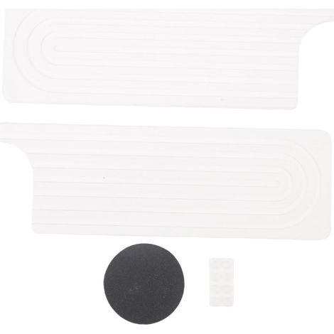 Tapis de robinet en terre de diatomées en forme de U, à séchage rapide, absorbant l'eau, avec pieds surélevés, pour la cuisine et la salle de bain, blanc. (1/5)