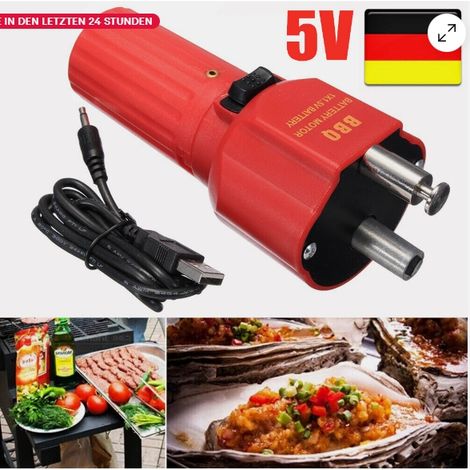 1 Moteur de grill, USB, rotation CW/CCW, accessoire brochettes, pour barbecue Mangal Shashlik (1/5)