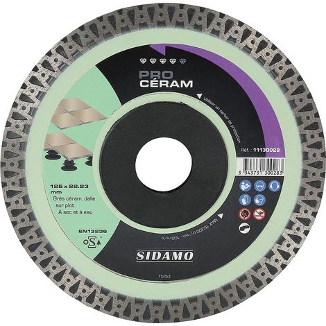 Disque à tronçonner diamant Saint-Martin polyvalent Ø 230 épaisseur 2.4 mm alésage 22.2 mm - SIDAMO