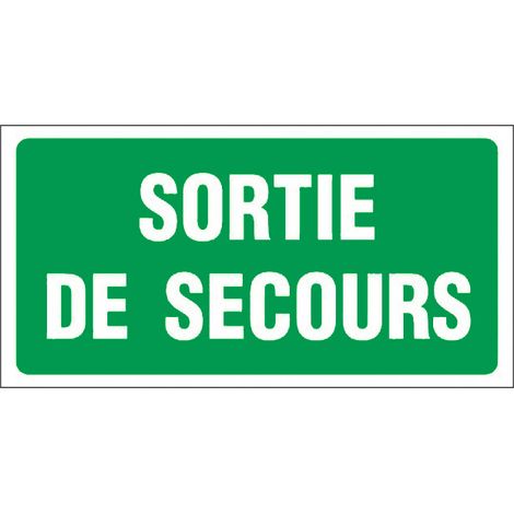 Panneau Sortie de secours - Rigide 960x480mm - 4000022