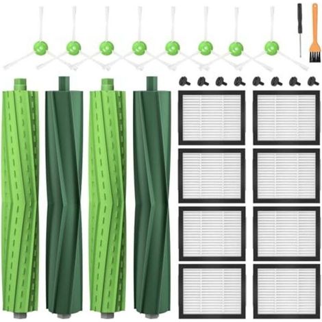 Lot de 22 accessoires pour iRobot Roomba i7 i7+ i3 i3+ i4 i4+ i6 i6+ E5 E6 E7, pièces de rechange pour aspirateur iRobot Roomba E/I (1/5)