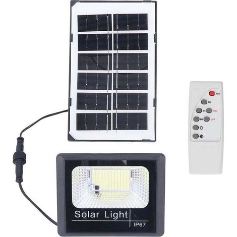 Crezuo 100 LED Solar-Außenleuchte, IP67, Gartenbeleuchtung, mit Fernbedienung und hoher Helligkeit, ideal für Haus und Garten.