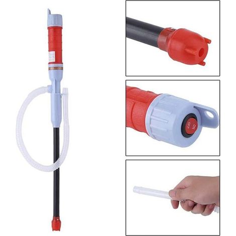 Pompe de transfert de liquide à batterie, pompe de transfert de carburant pour essence, couleur rouge (1/4)