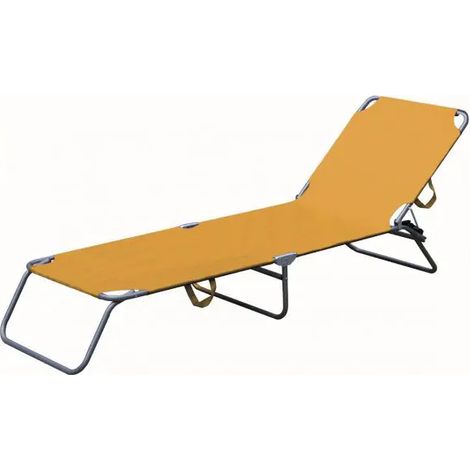 Lettino sand fdm con 3 gambe in ferro arancione