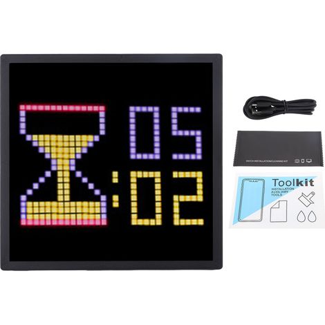 Écran d'affichage LED 32x32 Pixel Art, cadre photo numérique Pixel Cloud avec application de contrôle, idéal pour une salle de jeux, un bureau ou une décoration murale. (1/5)