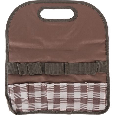 Tool Bag Large Capacity Color Matching Portable Garden Household Woodworking Tool Storage BagCoffee Plaid