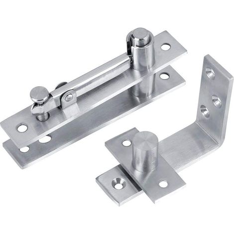Charnière De Porte Pivotante En Acier Inoxydable À 360 Degrés Vers Le Haut Et Vers Le Bas, Charnière Rotative En Forme De 7 Pour Maison, Garage, Salon, Chambre (1/5)