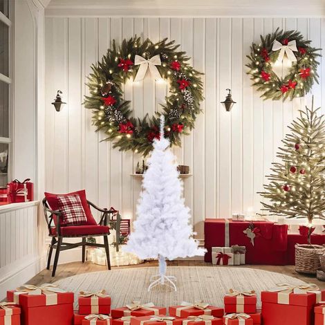 Albero di Natale Albero natalizio Albero festivo Artificiale con Supporto 120 cm 230 Rami (1/5)