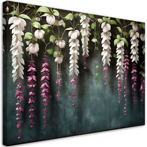 Tableau sur toile Tableau sur toile Suspension de fleurs de glycine 60x40 (1/5)