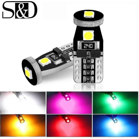 Ampoule LED T10 W5w Canbus sans erreur, feu de gabarit, liseuse, plafonnier, accessoires pour portières, W
