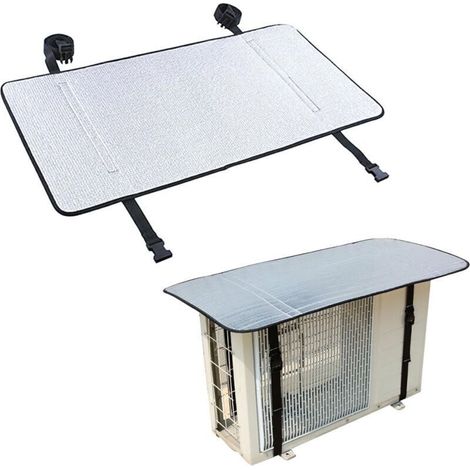 Aluminium-Außenabdeckung für Klimaanlagen, Schutzabdeckung für Außengeräte, Wärmepumpenabdeckung (80 x 40 cm), Staubschutzhülle für Klimaanlagen (1/5)