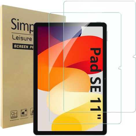 2 Pack Verre Trempé Compatible pour Xiaomi Redmi Pad SE 11" 2023 Protection Ecran 9H Super Dureté/Anti Rayures/Ultra-Clair/Anti Bulle (1/5)