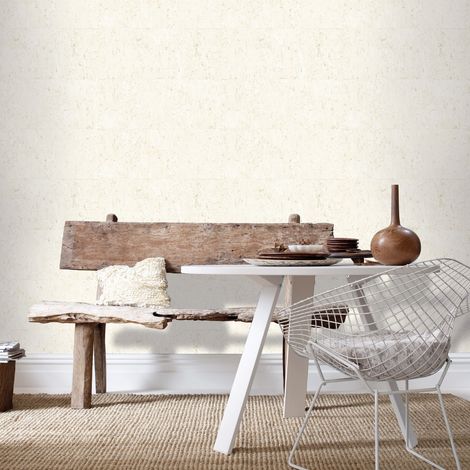 Papier peint intissé Liège Luxe Grainé 1005 x 52cm Beige (1/4)
