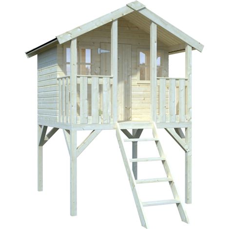 CASETTA DA GIARDINO PER BAMBINI IN LEGNO D' ABETE NORDICO(16mm) - 180x122 cm -PAVIMENTO INCLUSO- ITALFROMBABY02 (1/3)