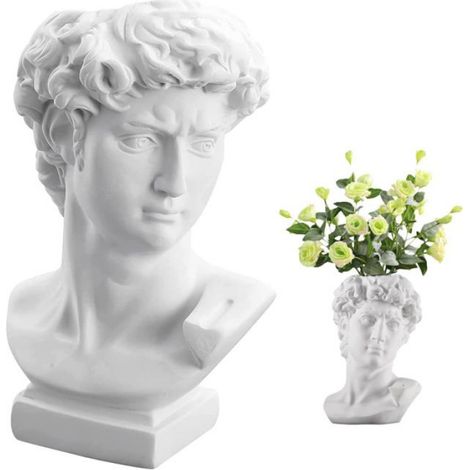 1 Statue Vase,Résine,16,5 cm,Détails réalistes,Ouverture tête,Salon Jardin (1/5)