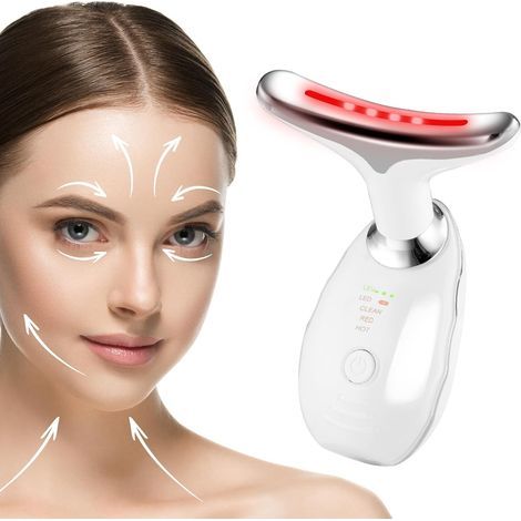 Appareil Anti Rides Visage, Appareil de Beauté facial anti-rides à 45 °C avec 3 Modes Massage Visage, USB Rechargeable Appareil Masseur Facial, pour Améliorer,Resserrer et Lisser La Peau (1/5)