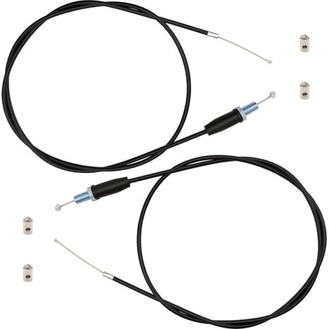 Lot de 2 Câbles d'Accélérateur 127cm Universel avec 4 Serre-Câbles, Adaptable avec Moteur GX160 GX200, Tondeuse, 125cc, Dirt Bike, Quad (1/5)