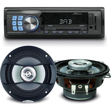 Pack sono voiture Autoradio Muse M-199 DAB 160 Watts + 2 haut parleurs 10cm 80W