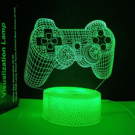 Veilleuse décorative créative pour salle de jeux, modèle craquelé, base craquelée, poignée, ensemble coloré tactile, poignée de base craquelée (1/3)