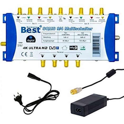 Multiswitch HQMS 9/4 Best Germany 9 Entrées 4 Sorties Multi commutateur