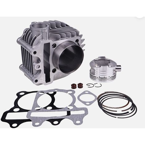 Cylinder liner and piston for motorcycle engines, suitable for GY6 150cc and 200cc engines, diameter 61 mm Haomai 150cc scooter.--DTEKGAZ