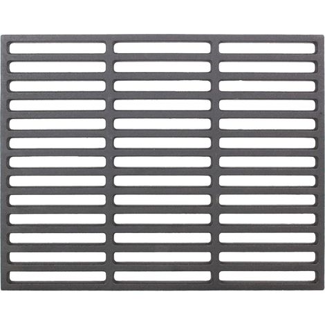 Grillrost 45x30 cm rechteckig emailliert Rost Grillgitter Gusseisen Grillplatte
