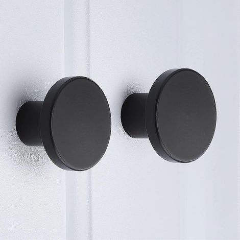 Lot de 4 boutons de porte de cuisine noirs, boutons de tiroir noirs (1/5)