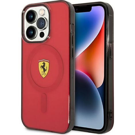 Custodia MagSafe traslucida Ferrari per iPhone 14 Pro (rossa) (1/5)