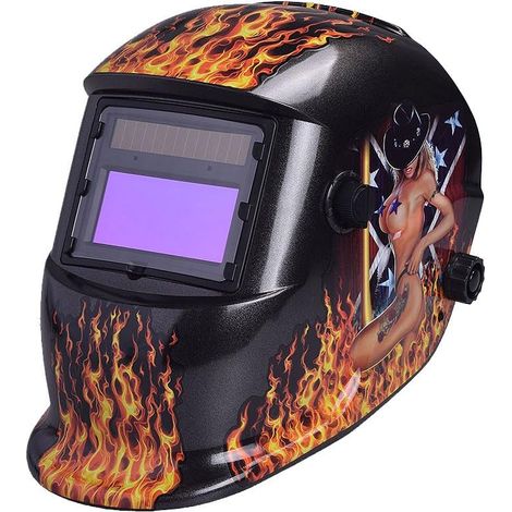 Masque de soudage auto-obscurcissant à énergie solaire pour le coupage plasma à l'arc TIG MIG avec écrans réglables DIN4/9-13