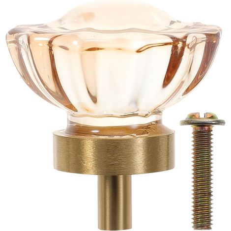 Poignées de tiroir en cristal doré ibasenice forme fleur, porte (1/5)