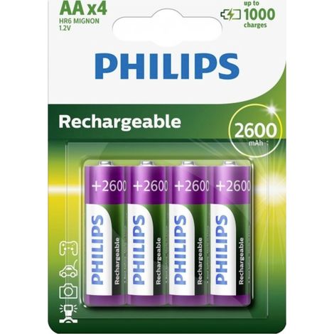 Philips Multilife Akku R6 2600mAh AA 4er Blister