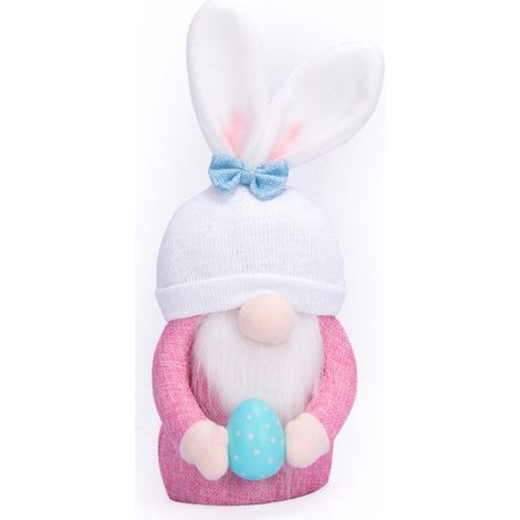 Gnome De Pâques - Décoration En Peluche Pour Intérieur - Taille 32 Cm - Coton - Pour Bureau, Étagère, Canapé - 1 Pièce (1/4)