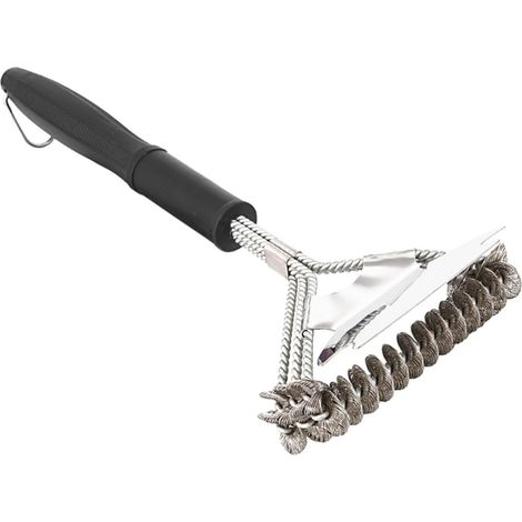 Brosse BBQ Acier Inoxydable avec Pelle Multifonction Manche Ergonomique (1/5)
