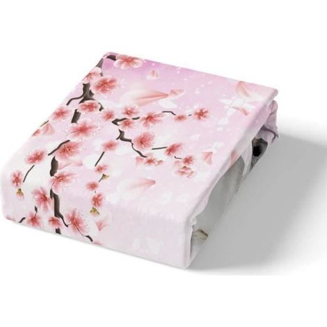 Housse De Couette - Cheval Fleur De Cerisier - 200x200 cm - 3 Pièces - Microfibre 100% (1/4)