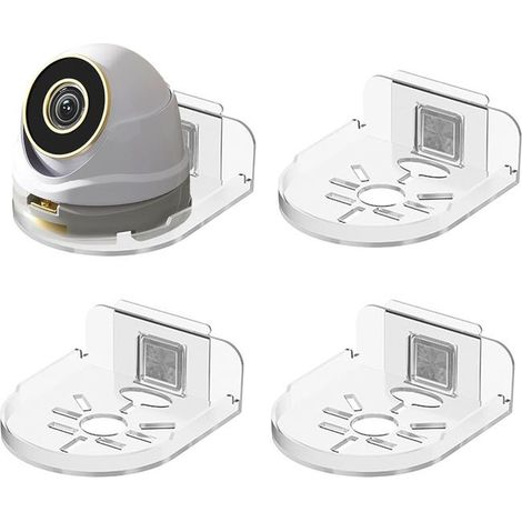 (4 pezzi) Supporto per telecamera da parete, staffa per telecamera di sorveglianza, supporto universale in plastica per telecamera per montaggio a parete in interni (1/5)