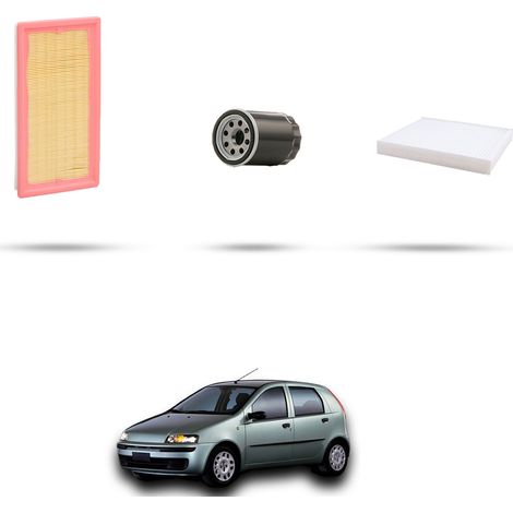 Kit tagliando 3 filtri compatibile con Fiat Punto II 1.2 16v 59kw dal 1999 (1/5)