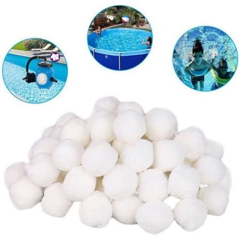 Balles Filtrantes, 200g Boules de Filtre de Piscine , Convient à Divers Systèmes de Filtration, Filtre à Sable